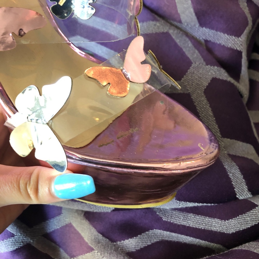 Pink metallic Barbie platforms - Picture 5 of 8